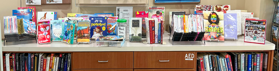 Children's book display in the library