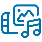 Digital Library quick link blue icon