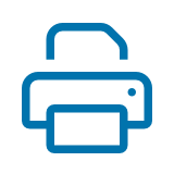 Printer quick link blue icon