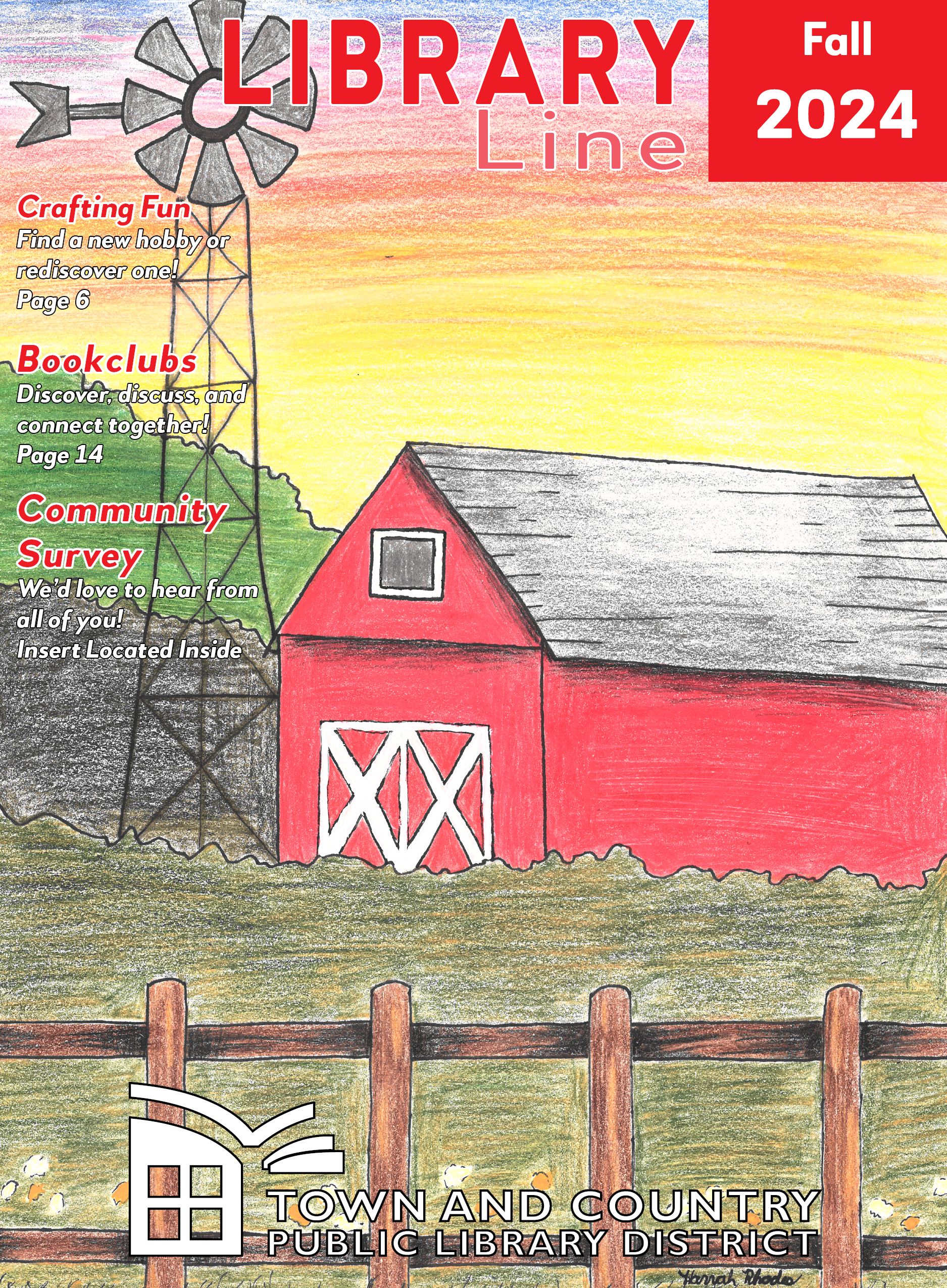 A red barn sits under a golden sunset.