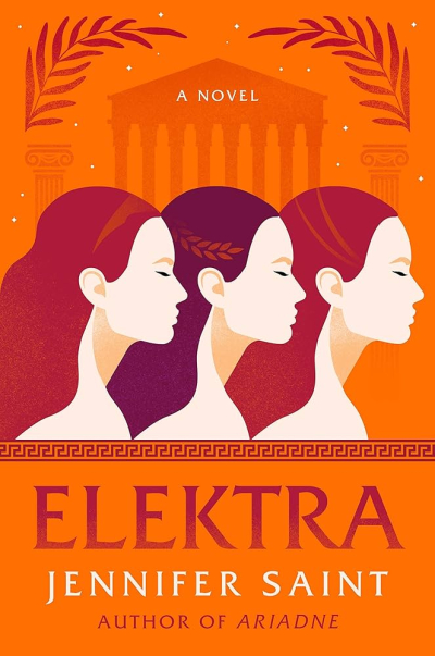 The cover shows profiles of three women dressed in ancient Greek motifs. 
