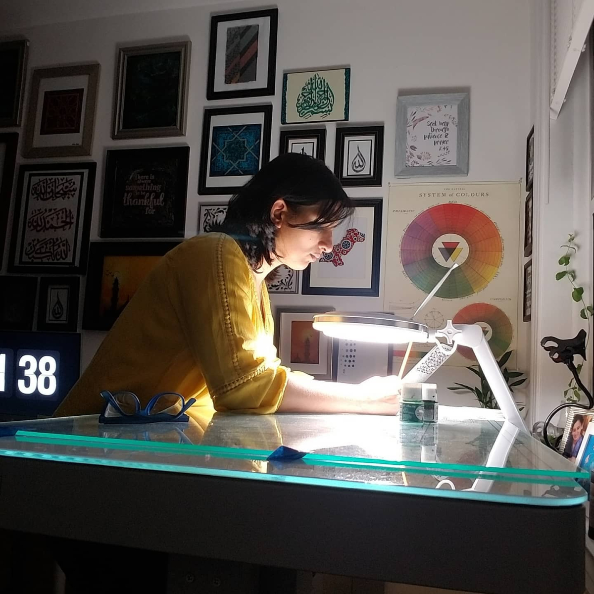 Samra Bashir Painting Glass